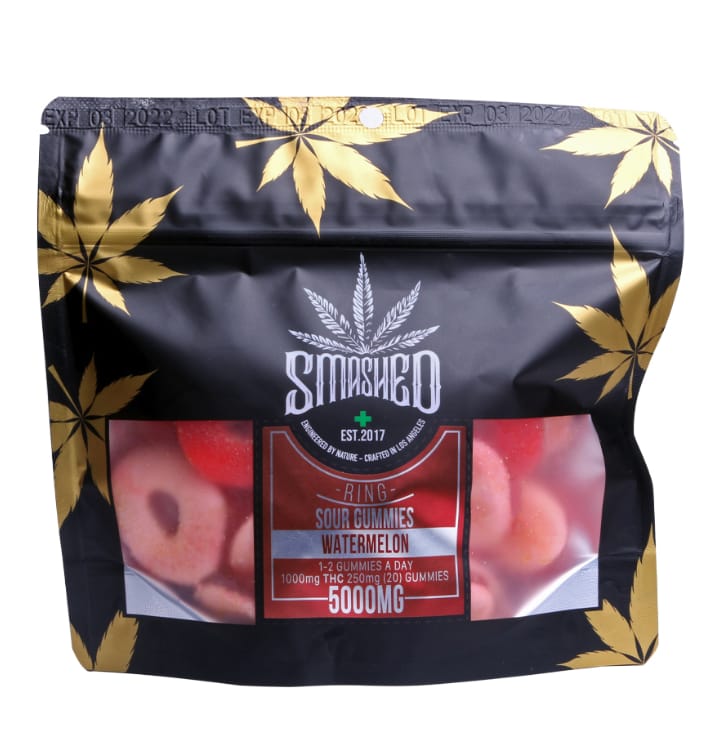 Smashed Sour Gummies Watermelon 5000MG
