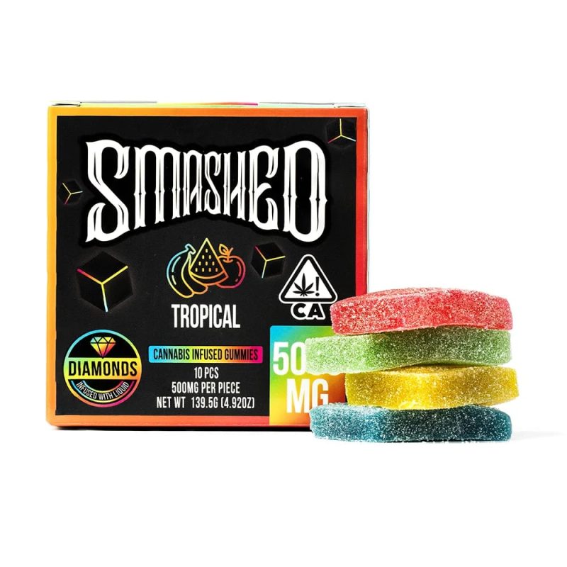 SMASHED Tropical Cannabis Infused Gummies 5000MG