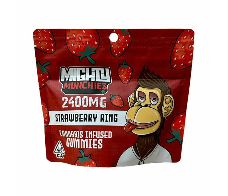 Mighty Munchies Strawberry Rings Gummies 2400MG